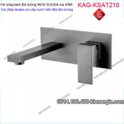 Vòi cấp nước bồn tắm ÂM tường inox sus304 mạ XÁM KAG-KSAT210