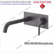 Vòi cấp nước bồn tắm ÂM tường inox sus304 mạ XÁM KAG-KSAT209