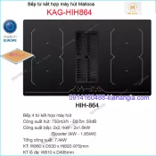 Bếp điện từ kết hợp hút khử mùi MALLOCA KAG-HIH864