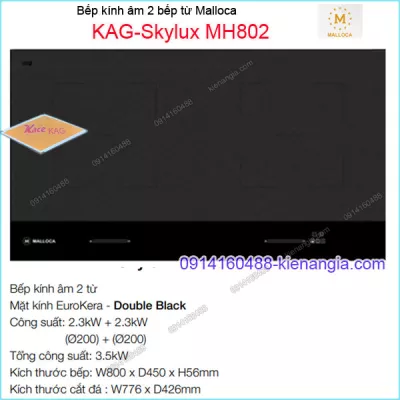Bếp âm kính điện từ ,bếp từ Malloca KAG-Skylux-MH802