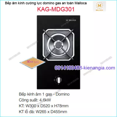 Bếp âm kính cường lực Domino Malloca KAG-MDG301