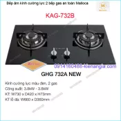 Bếp 2 gas âm kính cường lực an toàn Malloca KAG-732B