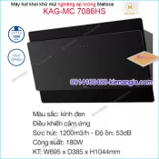 Máy hút khói khử mùi ĐEN nghiêng Malloca 695mm KAG-MC7086HS