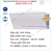 Máy hút khói khử mùi TRẮNG nghiêng Malloca 900mm KAG-VITA-V3