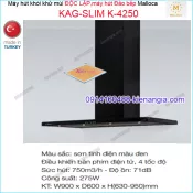 Máy hút khử mùi độc lâp, ĐEN máy hút đảo bếp Malloca KAG-SLIM-K4250