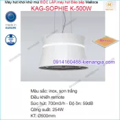 Máy hút khử mùi độc lâp Tròn ,máy hút đảo bếp Malloca KAG-SOPHIE-K500W