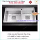 Chậu rửa chén 2 hộc inox 304 860x480mm Malloca KAG-MS-6304ST