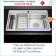 Chậu rửa chén 2 hộc inox 304 800x500mm Malloca KAG-MS8812