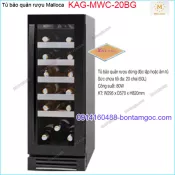 Tủ bảo quản rượu độc lập hoặc âm tủ 20 chai 50 lít Malloca KAG-MWC20BG