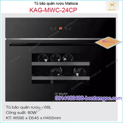 Tủ bảo quản rượu âm tủ 56 lít Malloca KAG-MWC24CP