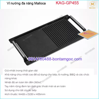 Vỉ nướng đa năng Malloca KAG-GP455