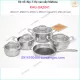 Bộ 4 nồi 1 chảo inox đáy 3 lớp Malloca KAG-SA20413
