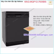 Máy rửa chén độc lập 15 bộ chén Malloca KAG-MQP12-7635BS