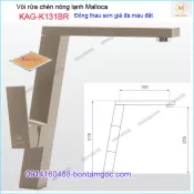 Vòi rửa chén nóng lạnh đồng thau sơn giả đá màu đất Malloca KAG-K131BR