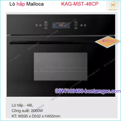 Lò hấp 48 lít MALLOCA chính hãng KAG-MST48CP