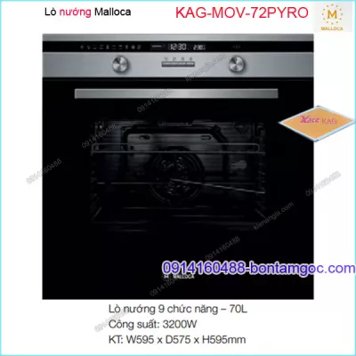 Lò nướng MALLOCA 9 chức năng 70 lít KAG-MOV72PYRO