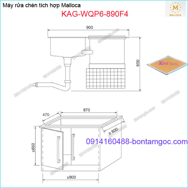 KAG-WQP6-890F4-May-rua-chen-tich-hop-Malloca-KAG-WQP6-890F4-thong-so