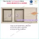 Chậu rửa 2 hộc 1 cánh Malloca granite màu đất 116x51 cm KAG-BIANCO-K50062