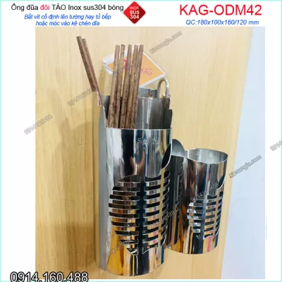 Ống đũa đôi quả táo inox sus304 KAG-ODM42