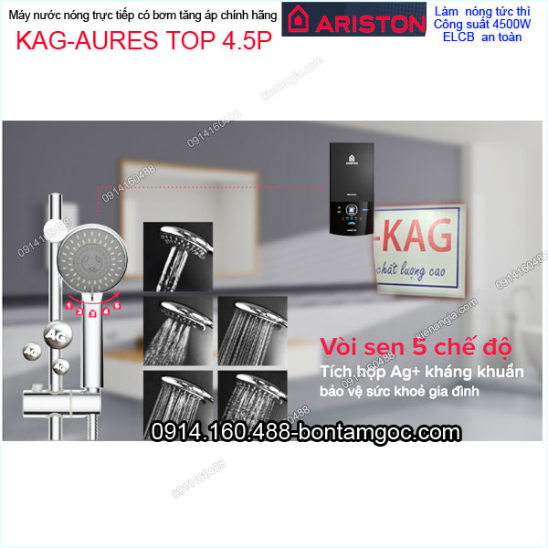 KAG-AURES-TOP45P-May-nuoc-nong-co-bom-hien-thi-nhiet-do-ARISTON-KAG-AURES-TOP-45P-5