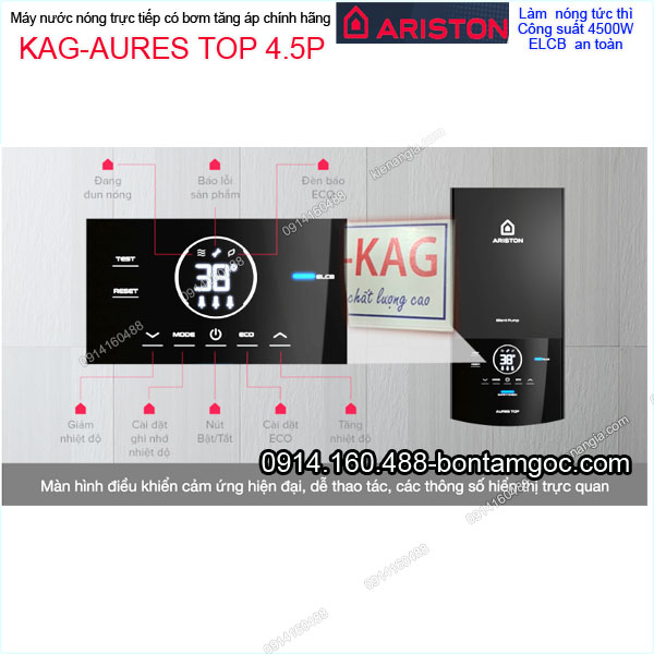 KAG-AURES-TOP45P-May-nuoc-nong-co-bom-hien-thi-nhiet-do-ARISTON-KAG-AURES-TOP-45P-6