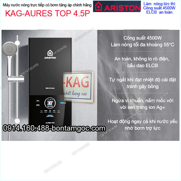 KAG-AURES-TOP45P-May-nuoc-nong-MAU-DEN-co-bom-hien-thi-nhiet-do-ARISTON-KAG-AURES-TOP-45P-4