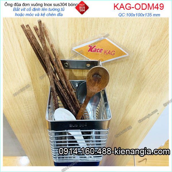Ống đũa muỗng Vuông inox sus304 KAG-ODM49