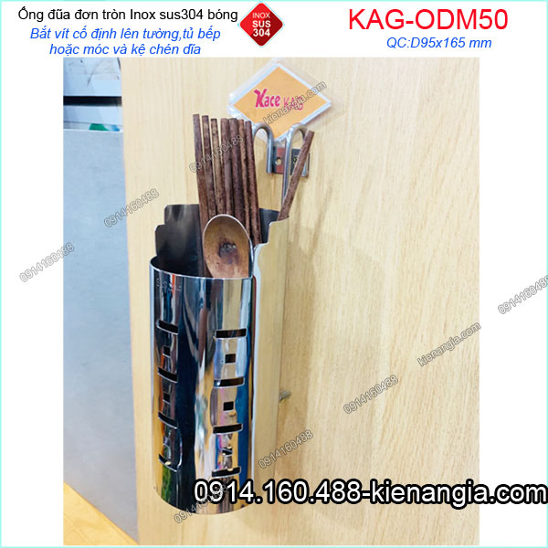 Ống đũa muỗng đơn inox sus304 KAG-ODM50