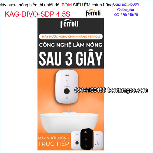 KAG-DIVO-SDP-45S-May-nuoc-nong-led-BOM-chinh-hang-Ferroli-CHONG-GIAT-KAG-DIVO-SDP-45S