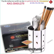 Ống đũa đơn hoa mai tròn móc kệ chén dĩa Tovashu KAG-304SU279 cao 12.5cm