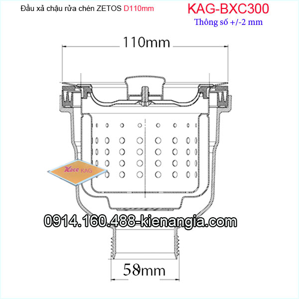 KAG-BXC300-Dau-xa-chau-rua-chen-ZETOS-D110-nhua-duc-lap-ong-lon-58-KAG-BXC300-5