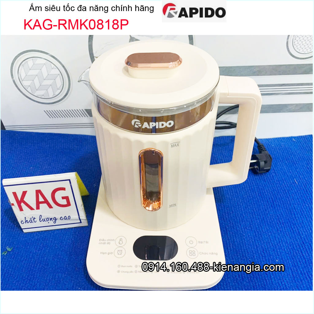 Ấm điện đa năng siêu tốc RAPIDO KAG-RMK0818P