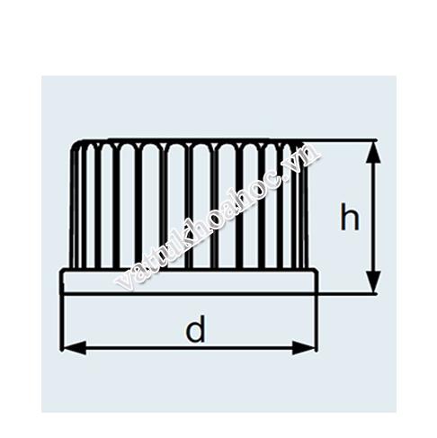 Nắp vặn GL 32 nhựa PBT đỏ có đĩa lót PTFE cho cổng ra MOBILEX DURAN