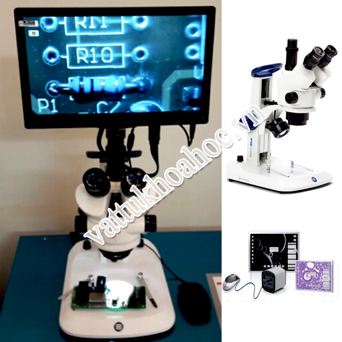 Kính hiển vi soi nổi có sẵn camera và màn hình Euromex