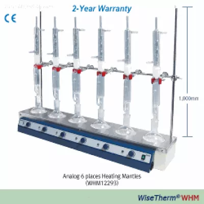 Bếp đun bình cầu đáy bằng 6 vị trí, 450°C, 250ml/300ml Daihan WHM12291