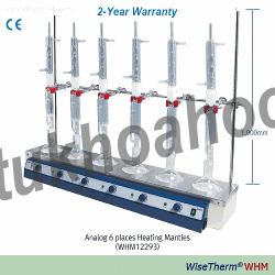 Bếp đun bình cầu đáy tròn 6 vị trí, 450°C, 250ml/300ml Daihan WHM12293