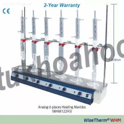 Bếp đun bình cầu đáy tròn 6 vị trí, 450°C, 250ml/300ml Daihan WHM12293