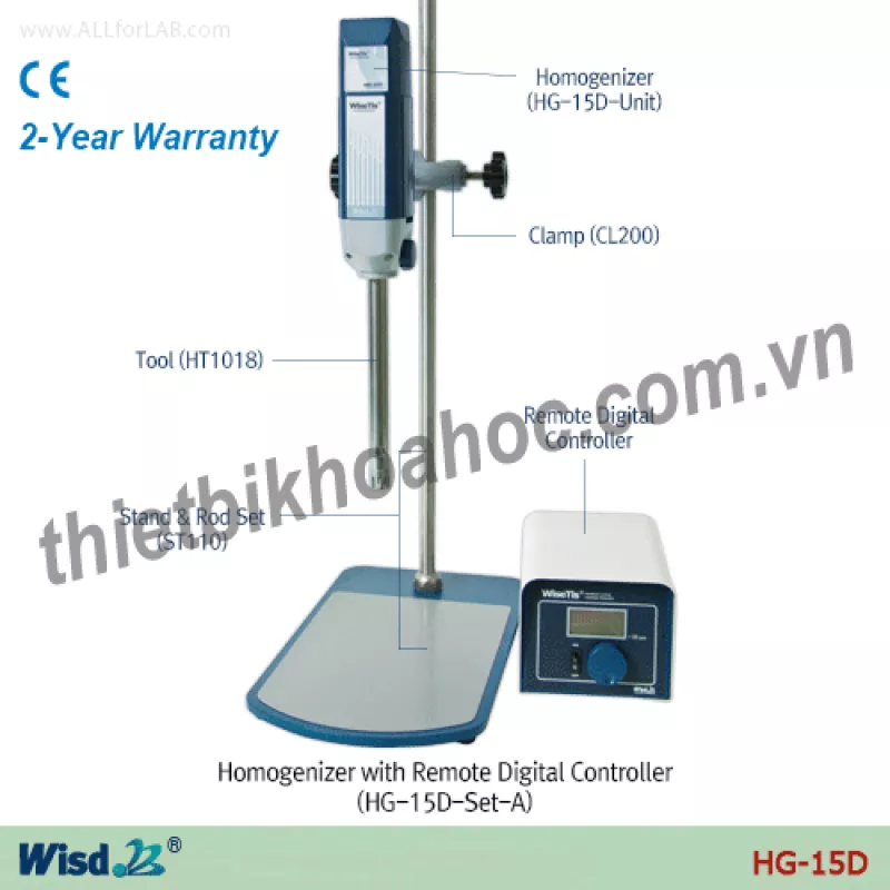 Máy đồng hóa mẫu hiện số Daihan HG-15D-Set-B