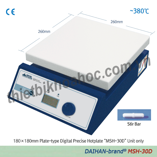 Máy khuấy từ gia nhiệt hiện số 380oC, 230x230mm Daihan MSH-30D