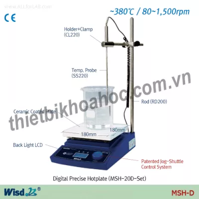 Máy khuấy từ gia nhiệt hiện số 380oC Daihan MSH-20D-SET