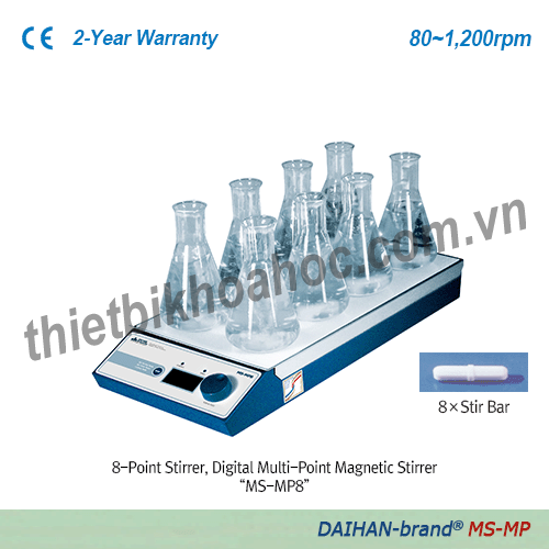 Máy khuấy từ 8 vị trí Daihan MS-MP8