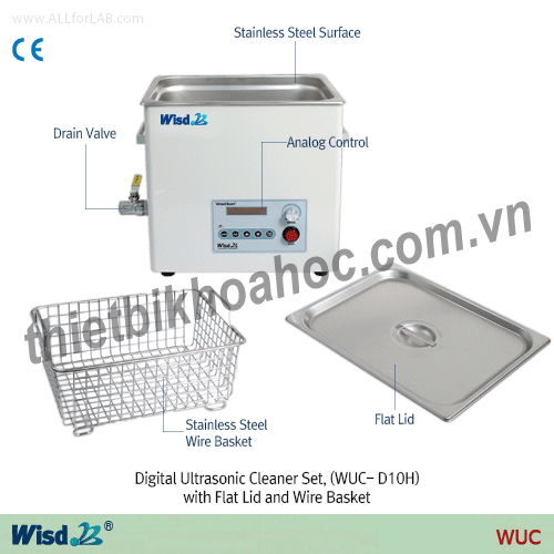 Bể rửa siêu âm hiện số 10 lít Daihan WUC-D10H