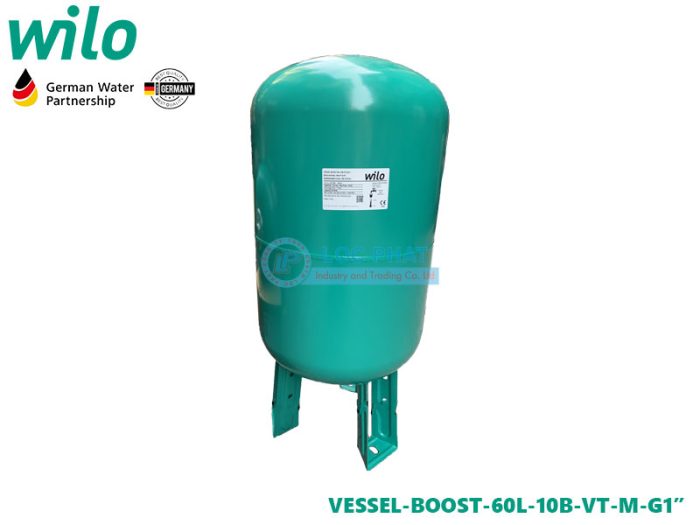 Bình tích áp Wilo VESSEL-BOOST-60L-10B-VT-M-G1” 60 lít 10 bar