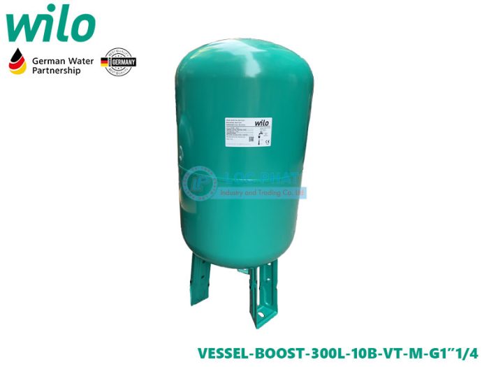 Bình tích áp Wilo VESSEL-BOOST-300L-10B-VT-M-G1”1/4 300 lít 10 bar