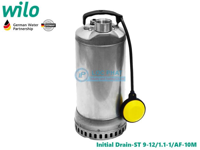 Máy bơm nước thải chìm INOX toàn phần Wilo Initial WASTE-ST 6-7/0.75-3/10M (380V-3pha)