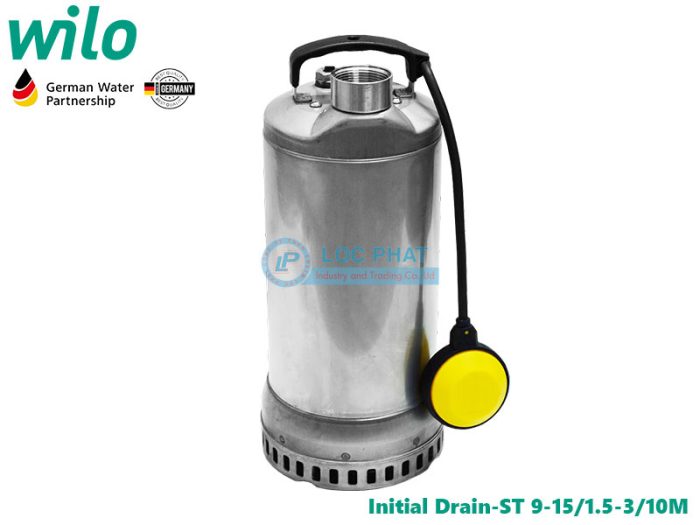 Máy bơm nước thải chìm INOX toàn phần Wilo Initial Drain-ST 9-15/1.5-3/10M (380V-3pha)