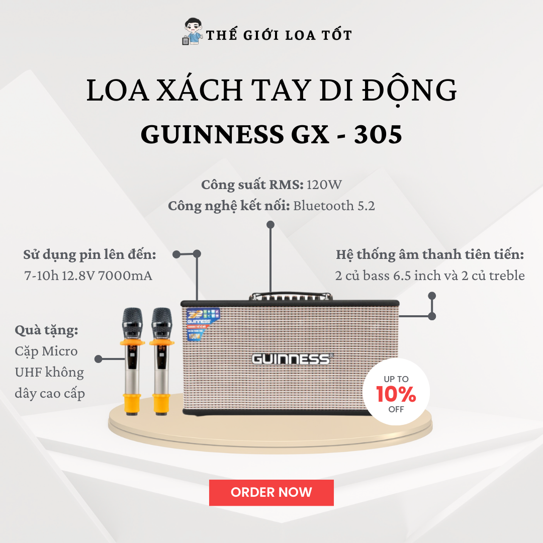 Loa xách Tay di động GUINNESS GX - 305