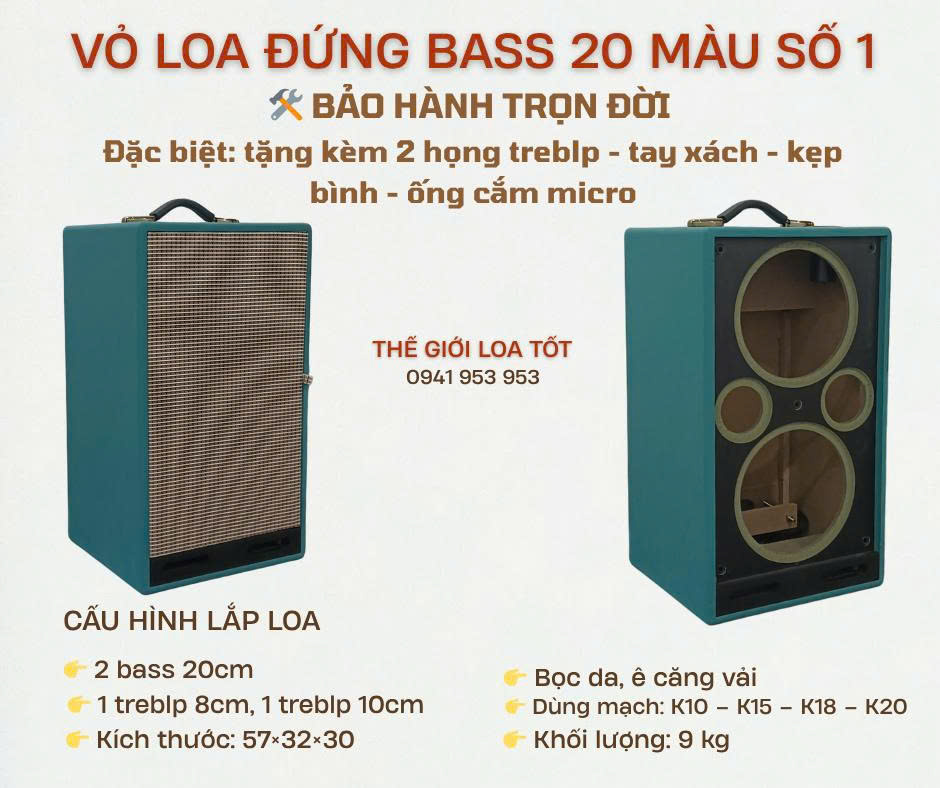 vỏ loa 20  các loại