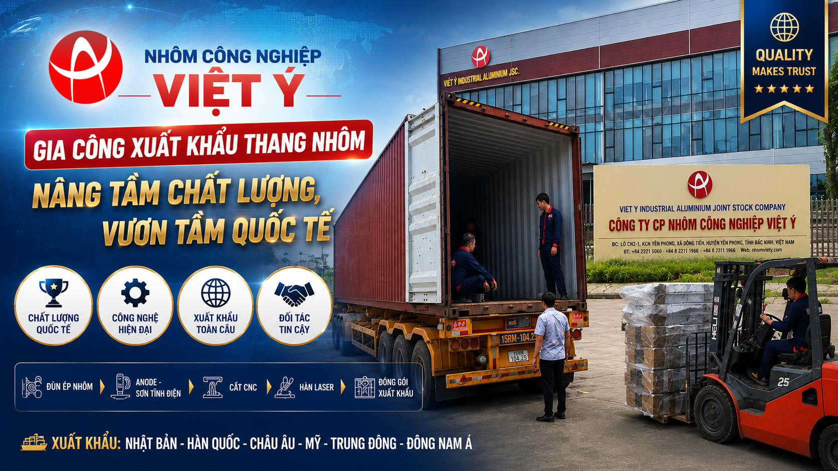 Viet Y Industrial Aluminum – Export Aluminum Ladder Manufacturing: Raising Quality to Global Standards