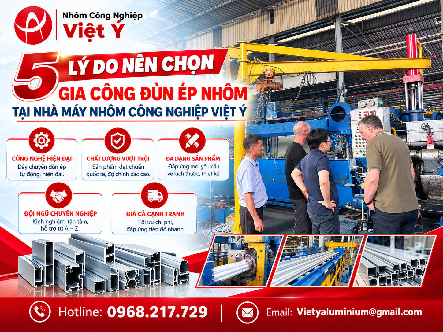 5 Reasons to Choose Viet Y Industrial Aluminum as a Leading One Stop Aluminum Extrusion Processing Partner in Vietnam